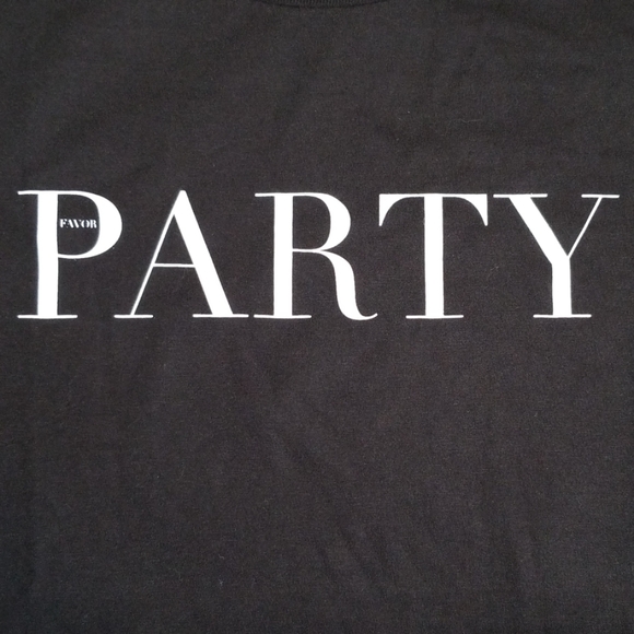 Party Favor Black Tee. Size Large - Picture 2 of 5